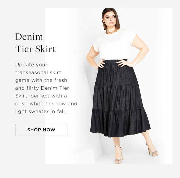 Shop The Denim Tier Skirt