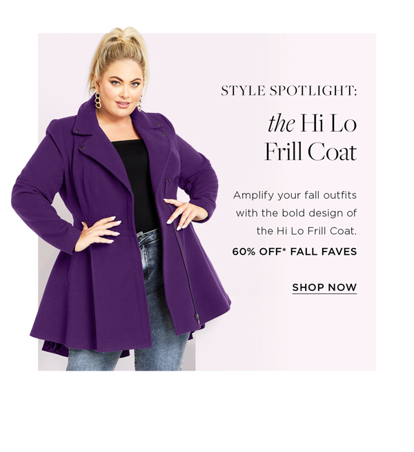 Shop the Hi Lo Frill Coat