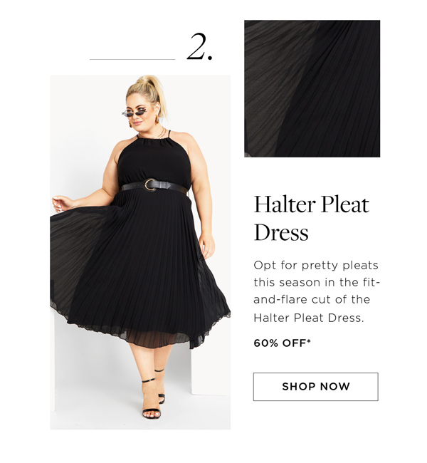 Shop the Halter Pleat Dress