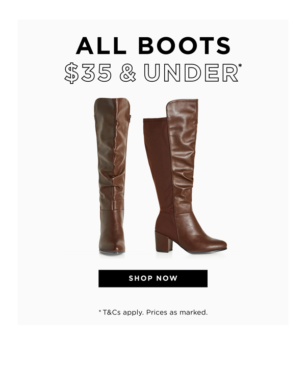 Shop All Boots $35 & Under*