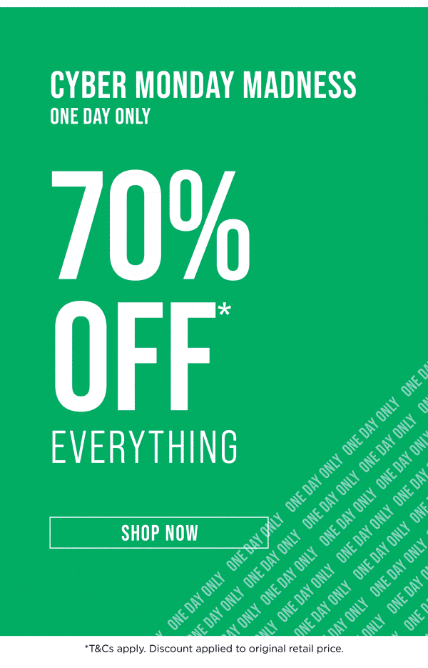 Shop 70% Off* Everything