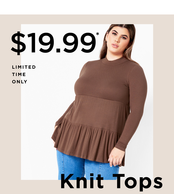 Shop $19.99* Knit Tops
