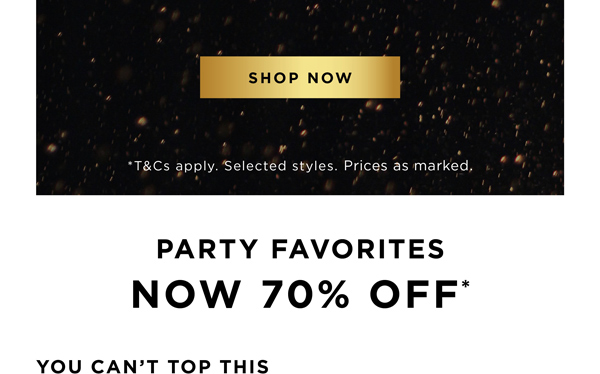 Shop 70% Off* Selected Party