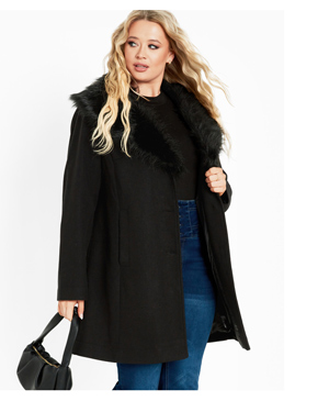 Shop the Elle Faux Wool Coat