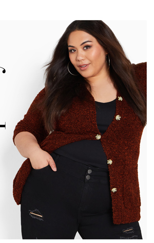 Shop the Amber Boucle Cardigan