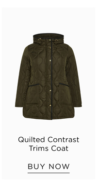 Shop the Quilted Contrast Trims Coat