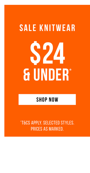 Shop Sale Knitwear $24 & Under*
