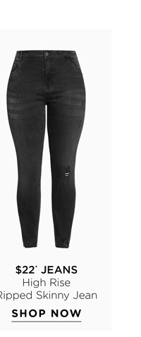 Shop the High Rise Ripped Skinny Jean