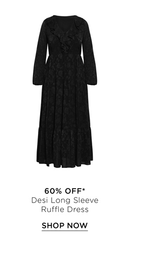 Shop the Desi Long Sleeve Ruffle Dress