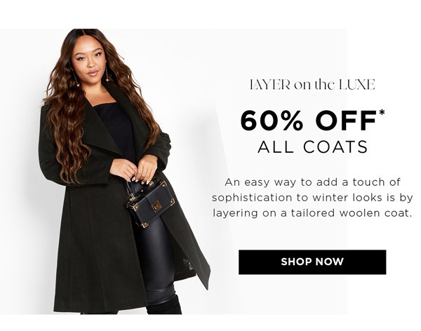 Shop 60% Off* Coats