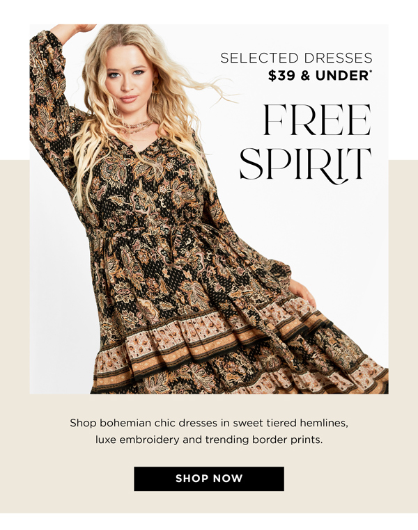 Shop Selected Dresses $39 & Under*