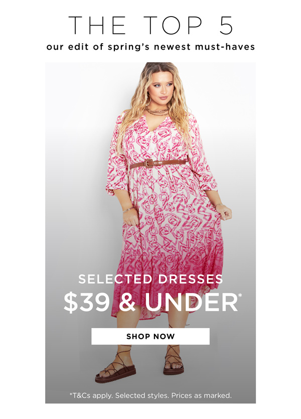 Shop Selected Dresses $39 & Under*