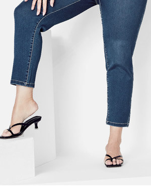 Shop the Butter Denim Pull On Jean Mid Wash
