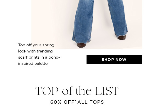 Shop 60% Off* All Tops