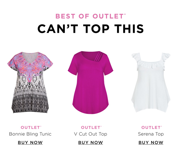 Shop Outlet Tops Nothing Over $10*