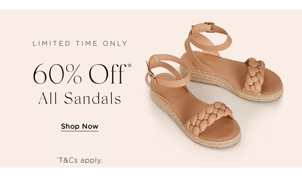 Shop 60% Off* All Sandals & Shoes