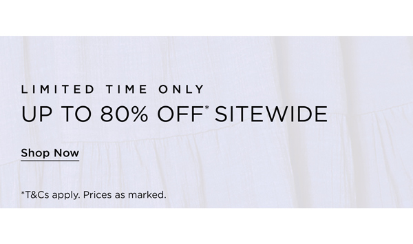 Shop 60-80% Off* Sitewide