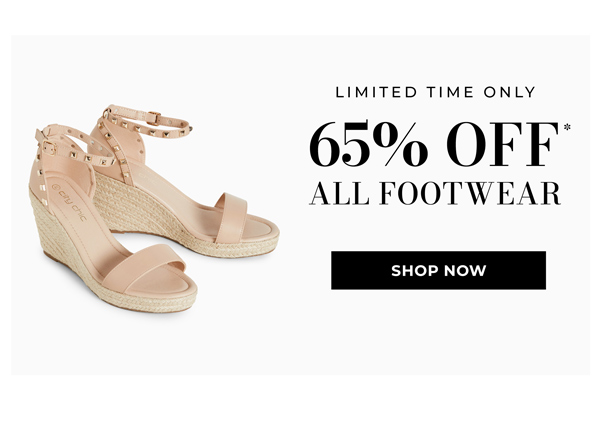 Shop 65% Off* All Footwear