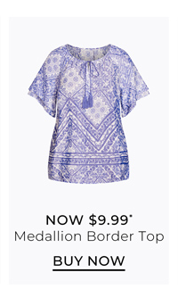 Shop the Medallion Border Peasant Top