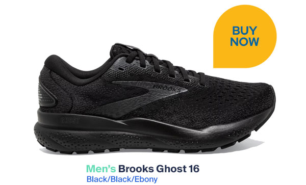 Brooks Ghost 16 SKU: 195394452327 Color: Black/Black/Ebony