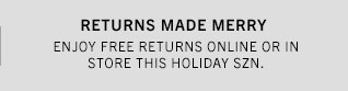 HOLIDAY FREE RETURNS
