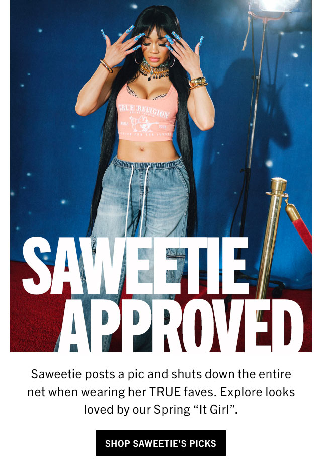 True Religion Taps 'It Girl' Saweetie for Spring '24 Campaign
