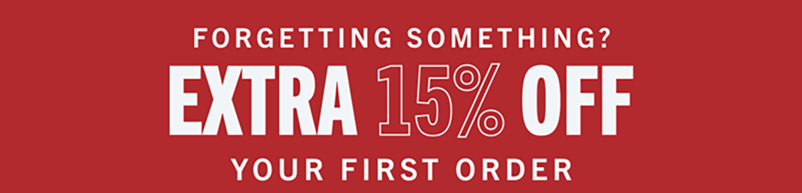 15% OFF your first order