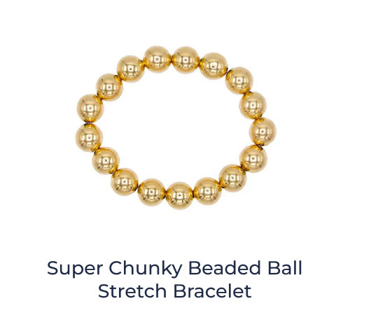 Super Chunky Beaded Ball Stretch Bracelet