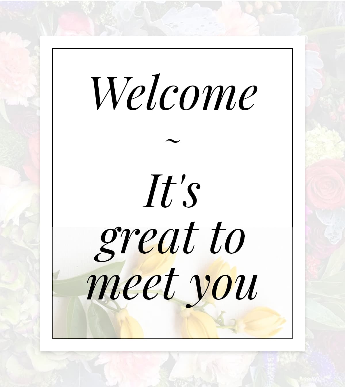 It is great to meet you