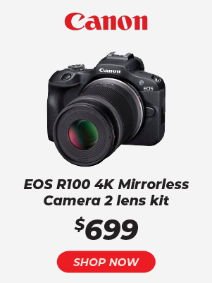Canon EOS R100 4K Video Mirrorless Camera 2 Lens Kit