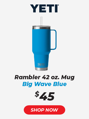 Yeti Rambler 42 oz. Mug with Straw Lid - Big Wave Blue