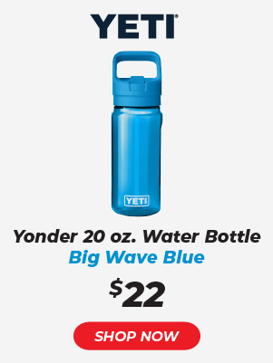 Yeti Yonder 20 oz. Water Bottle with Chug Cap - Big Wave Blue