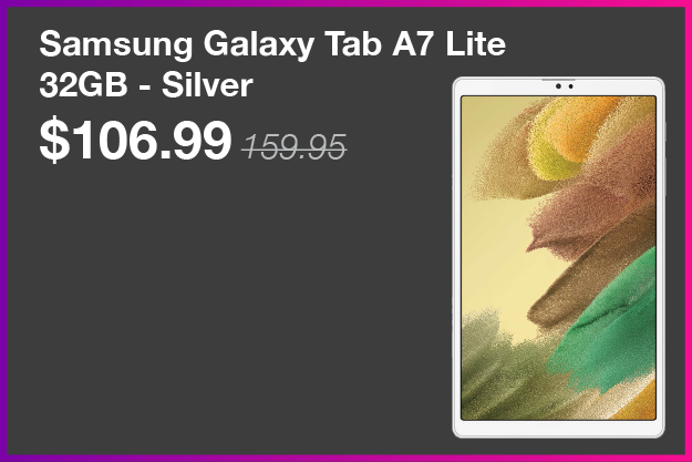 Samsung Galaxy Tab A7 Lite 32GB - Silver was 159.99, now 106.99