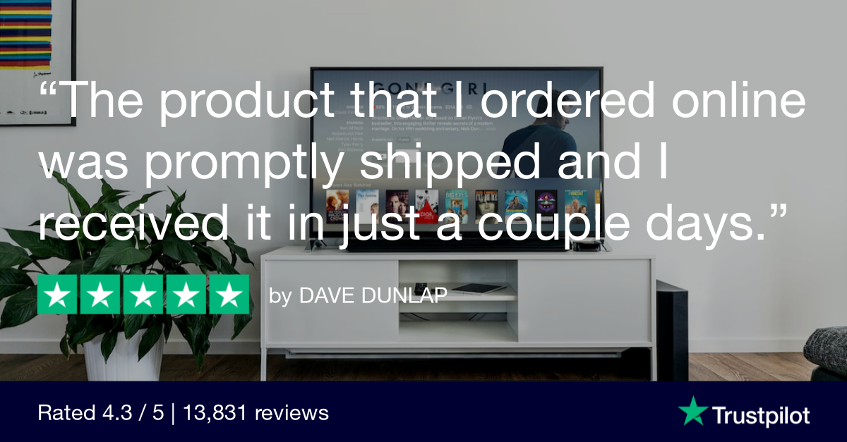 Trustpilow 5 Star Review - The product that I ordered online was promptly shipped and I received it in just a few days.