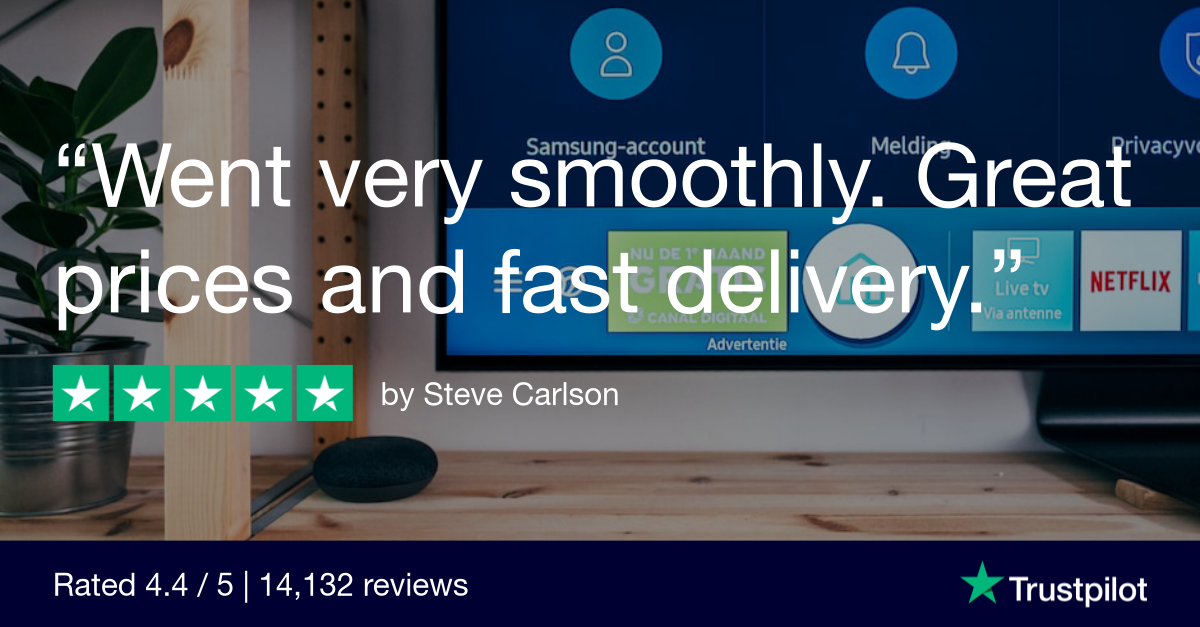 trustpilot 4.4 star review praising prices and fast delivery
