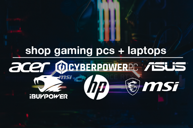shop gaming pcs and laptops
