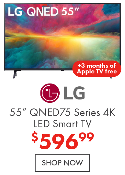 LG 55" smart TV, now 596.99