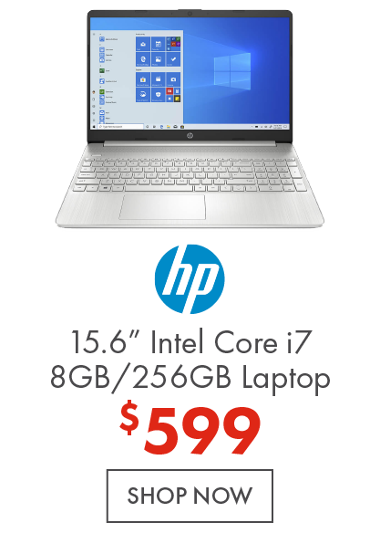 HP 15.6 inch Laptop, Intel Core i7 now $599.99