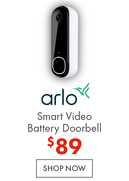 Arlo Smart Video Doorbell (Battery, White) now $89.99