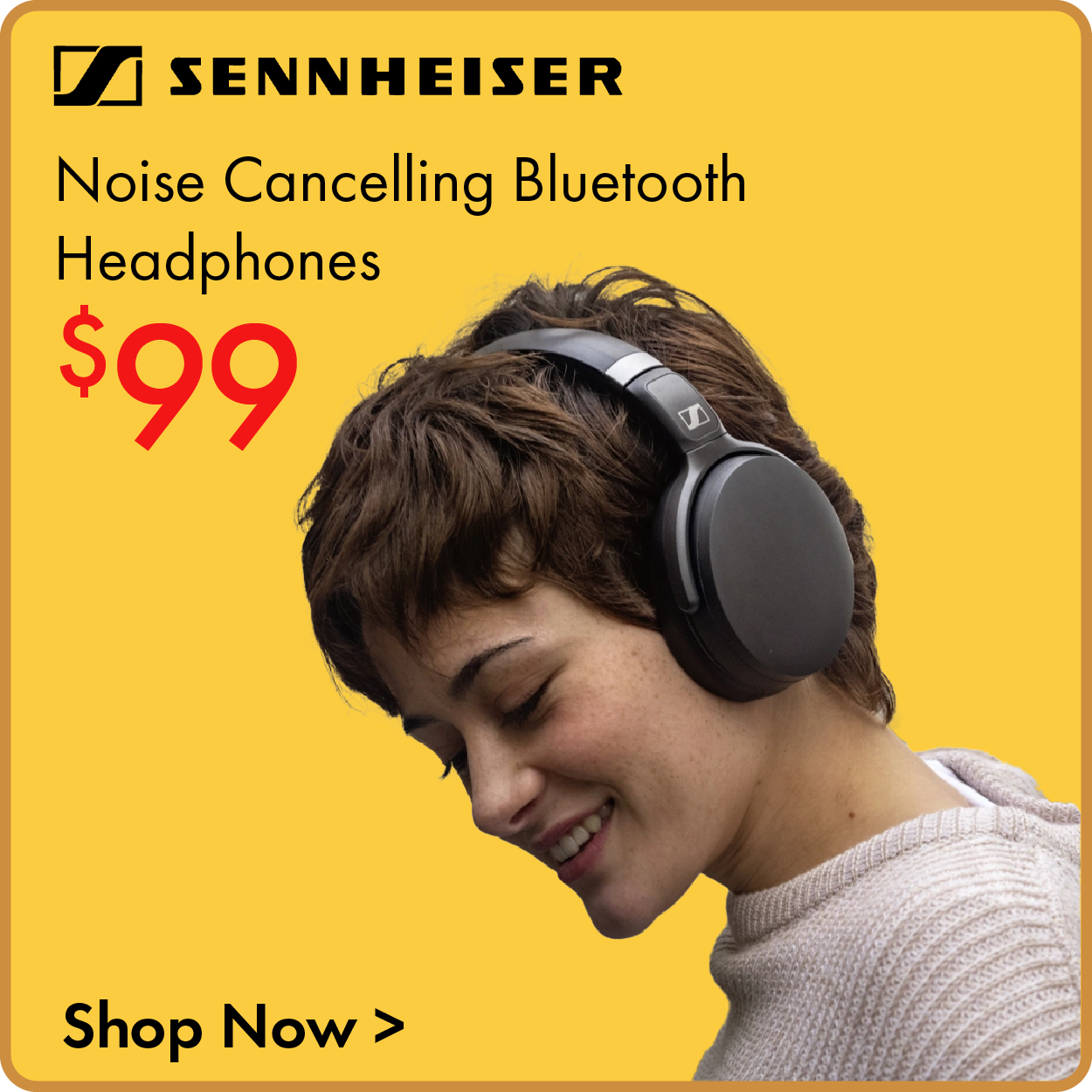 Sennheiser HD 4.50 BTNC Closed-Back Noise Cancelling Bluetooth Headphones now $99