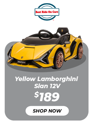 Best Ride On Cars Kids Electric Vehicle Yellow Lamborghini Sian 12V