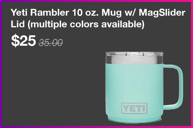 Yeti Rambler 10 oz Mug was 35.00, now $25