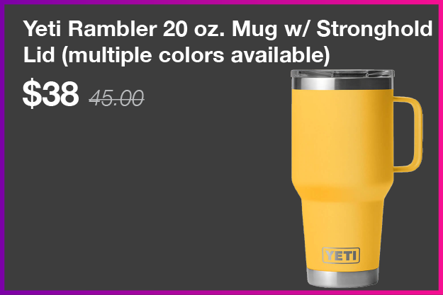 Yeti Rambler 20 oz Mug was 45.00, now $38