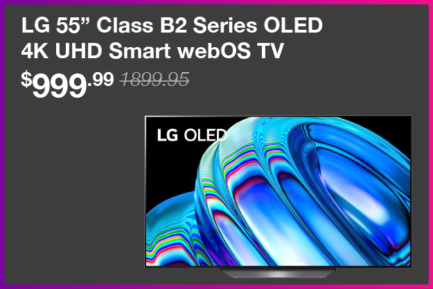LG 55 inch Class B2 Series TV was 1899.95, now 999.99