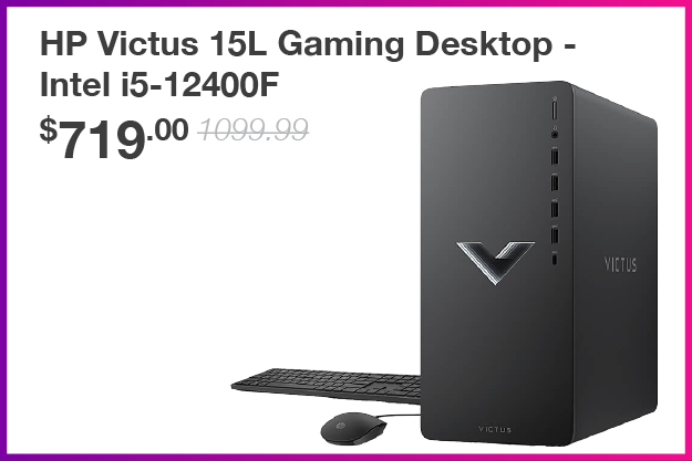 HP Victus 15L Gaming Desktop was 1099.99, now 719