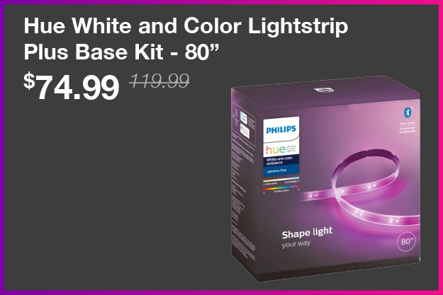 Hue White and Color Lightstrip Plus Base Kit - 80 inch was 119.99, now 74.99