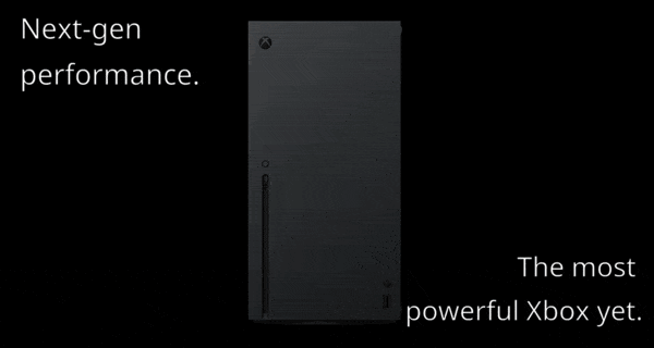 Next gen performance. The most powerful xbox yet. Xbox X. A gif showing an exploded view of an xbox x's hardware