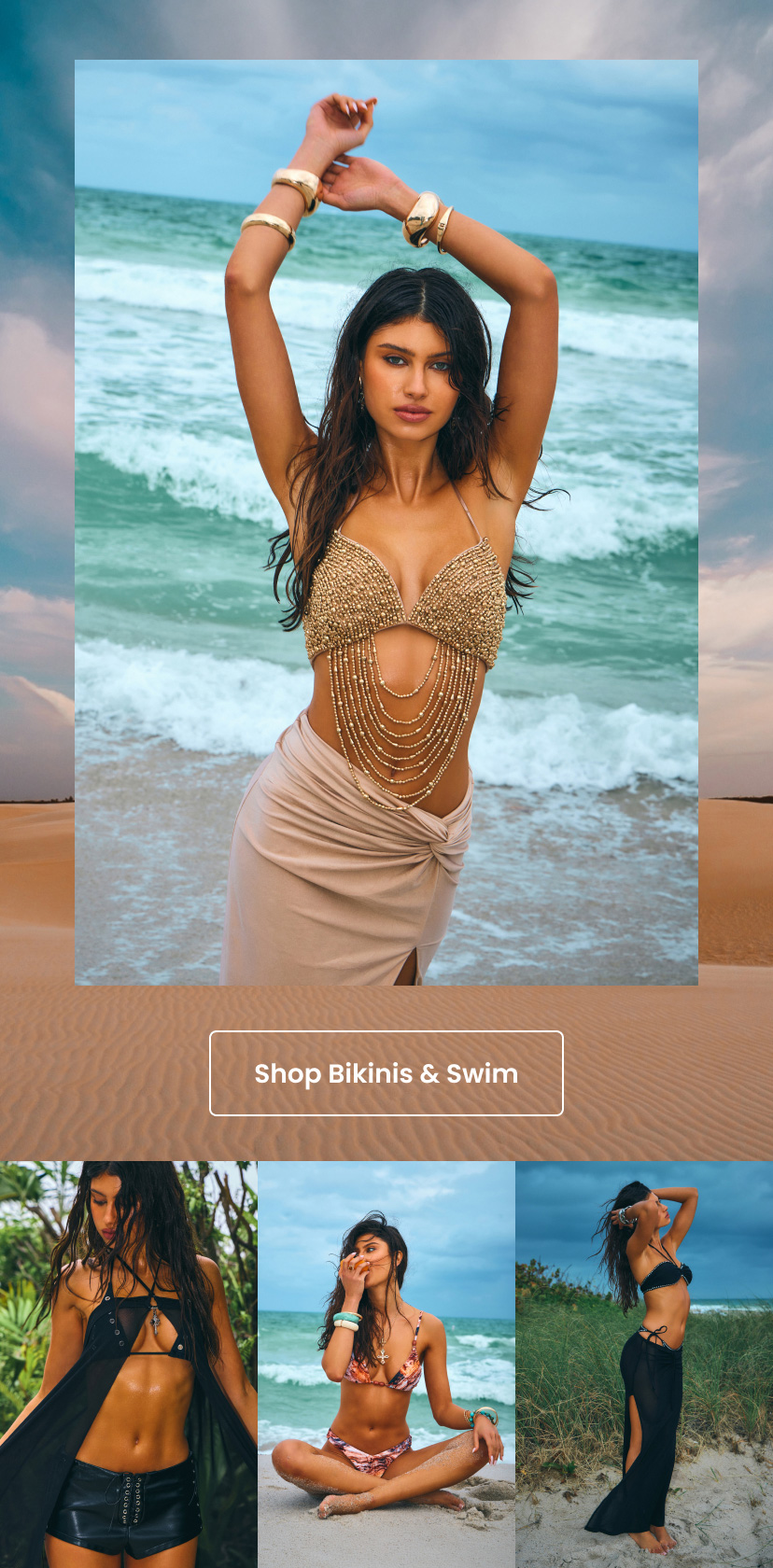 Shop bikinis and swim.