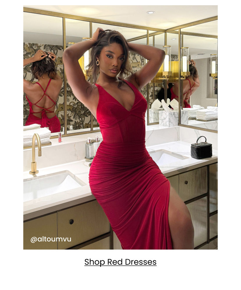 Shop Red Dresses.
