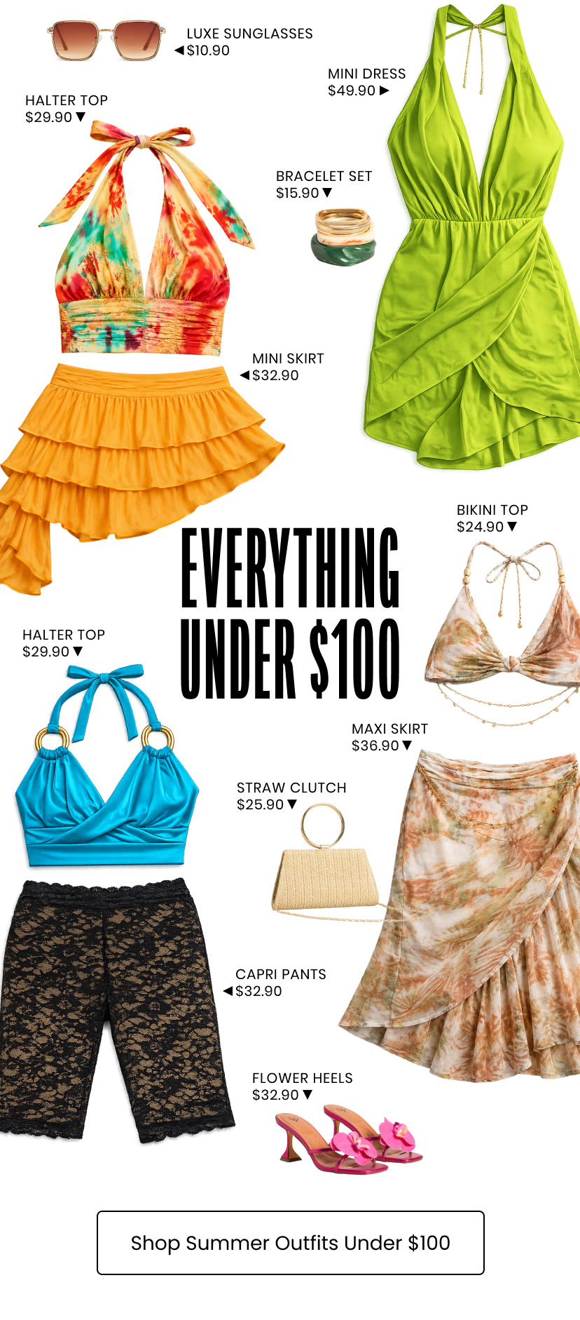 Major Looks. Minor Damage. Summer Outfits Under 100 Dollars